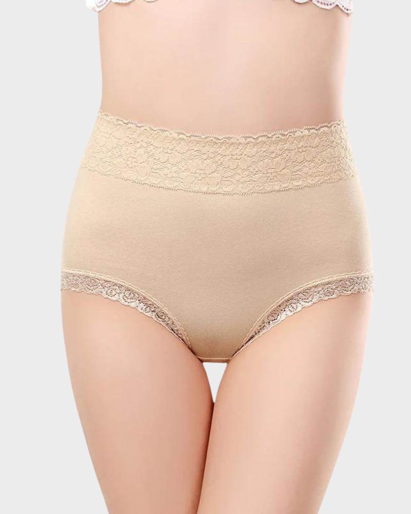 Chiccorsets® Cotton Lace High-Waisted Panties