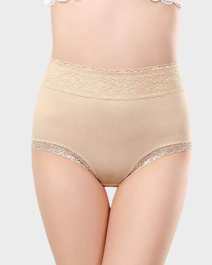 Chiccorsets® Cotton Lace High-Waisted Panties