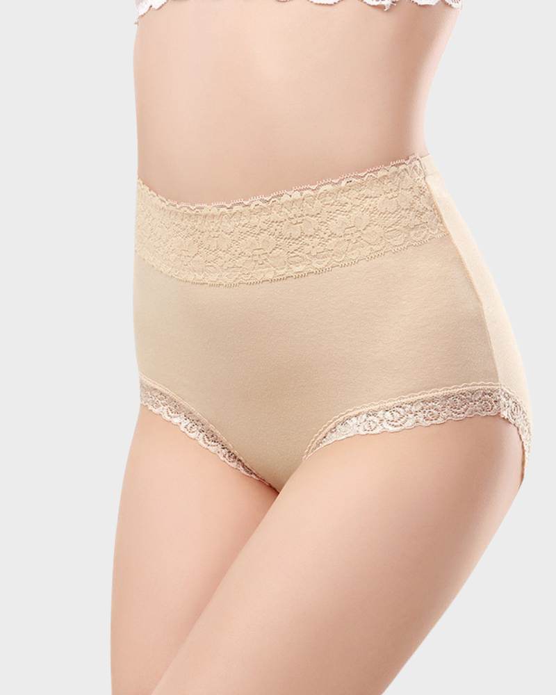 Chiccorsets® Cotton Lace High-Waisted Panties