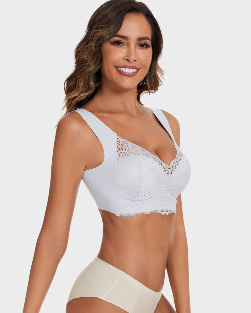 Stretch Lace Cut-Out Bra