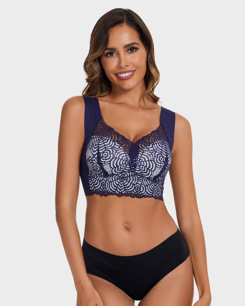 Stretch Lace Cut-Out Bra