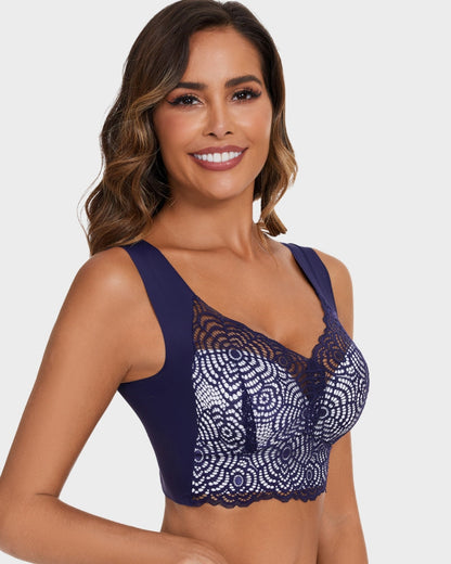 Stretch Lace Cut-Out Bra