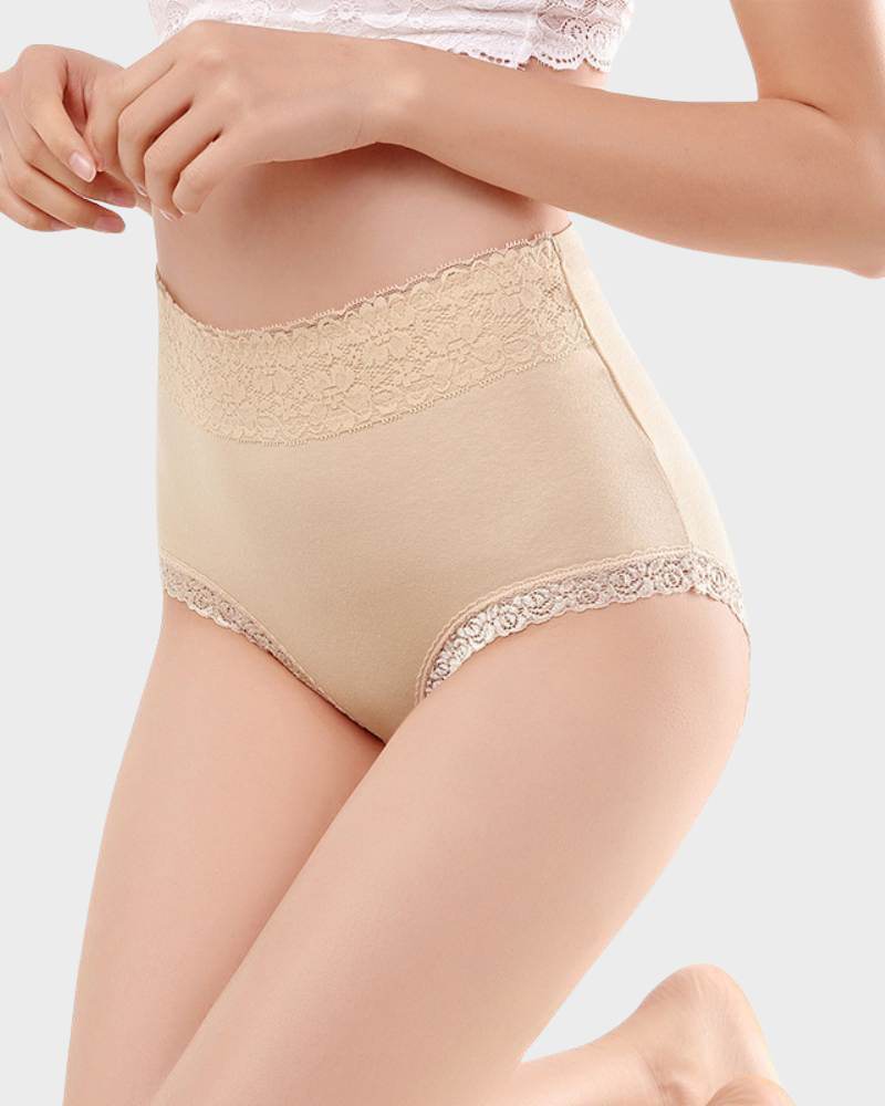 Chiccorsets® Cotton Lace High-Waisted Panties