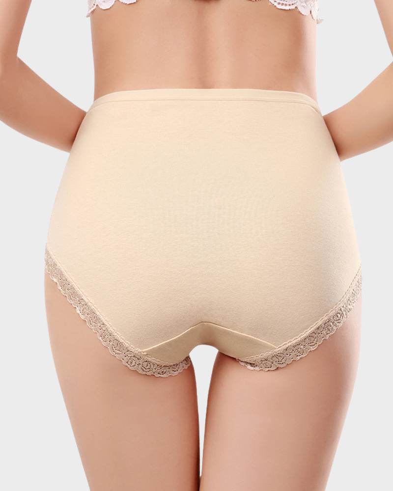 Chiccorsets® Cotton Lace High-Waisted Panties