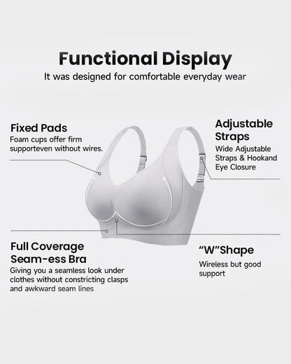 Chiccorsets®-Daily Comfort Wireless Shaper Bra-Black