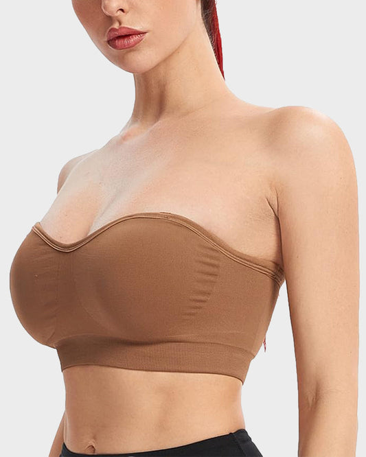 Chiccorsets® Non-Slip Bandeau Seamless Wireless Strapless Bra