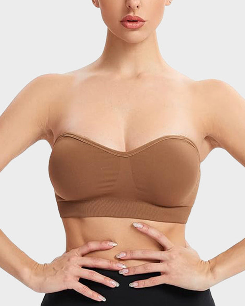 Chiccorsets® Non-Slip Bandeau Seamless Wireless Strapless Bra