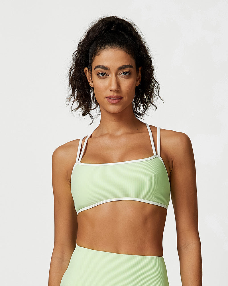 Chiccorsets®Ribbed Strappy Support Sports Bra