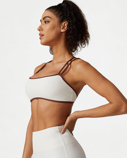 Chiccorsets®Ribbed Strappy Support Sports Bra