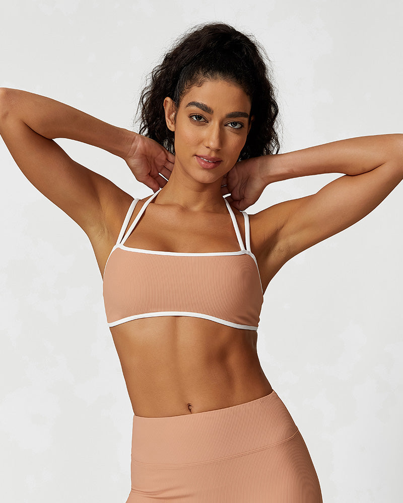 Chiccorsets®Ribbed Strappy Support Sports Bra