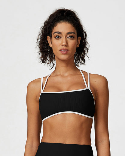 Chiccorsets®Ribbed Strappy Support Sports Bra