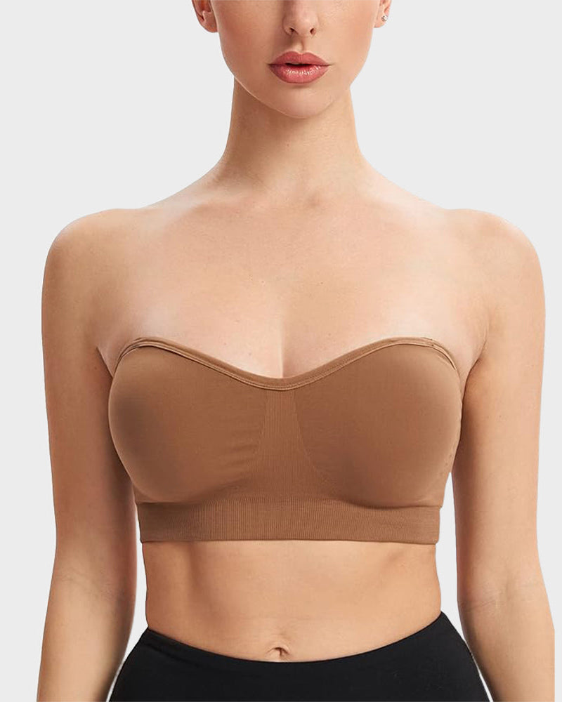 Chiccorsets® Non-Slip Bandeau Seamless Wireless Strapless Bra