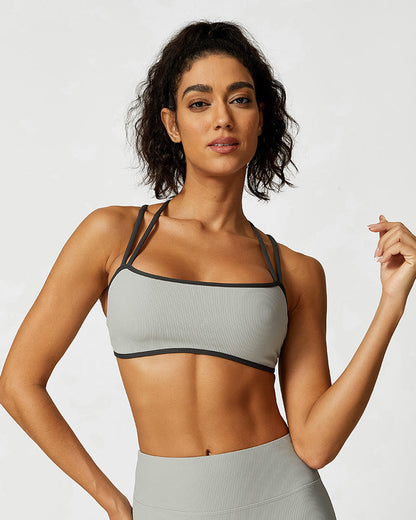 Chiccorsets®Ribbed Strappy Support Sports Bra