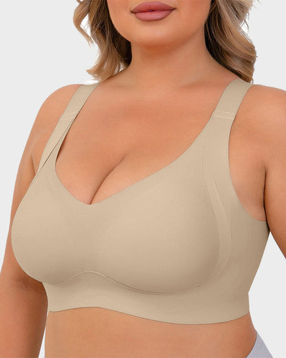 Chiccorsets®Enhanced w Support Adjustment Comfort Bra-Skin+Grey