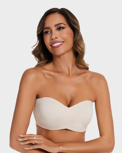 Chiccorsets® Full Support Non-Slip Convertible Bandeau Bra -Nude