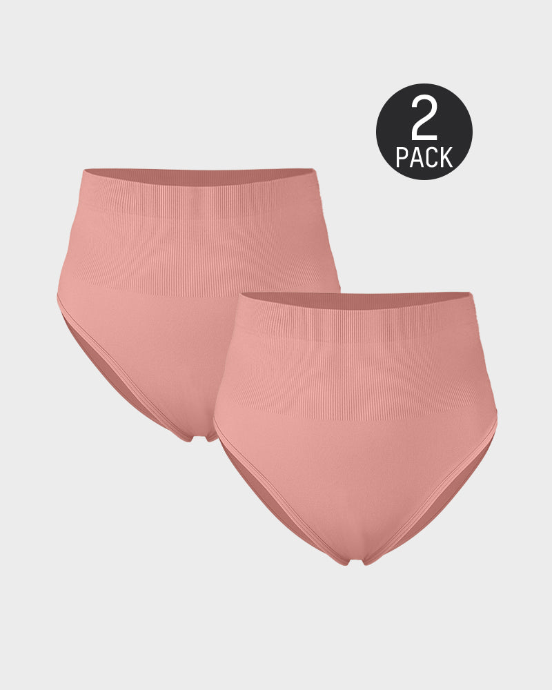 Mid-Waist Tummy Control Brief Panty (2 Pack)