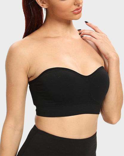 Chiccorsets® Non-Slip Bandeau Seamless Wireless Strapless Bra