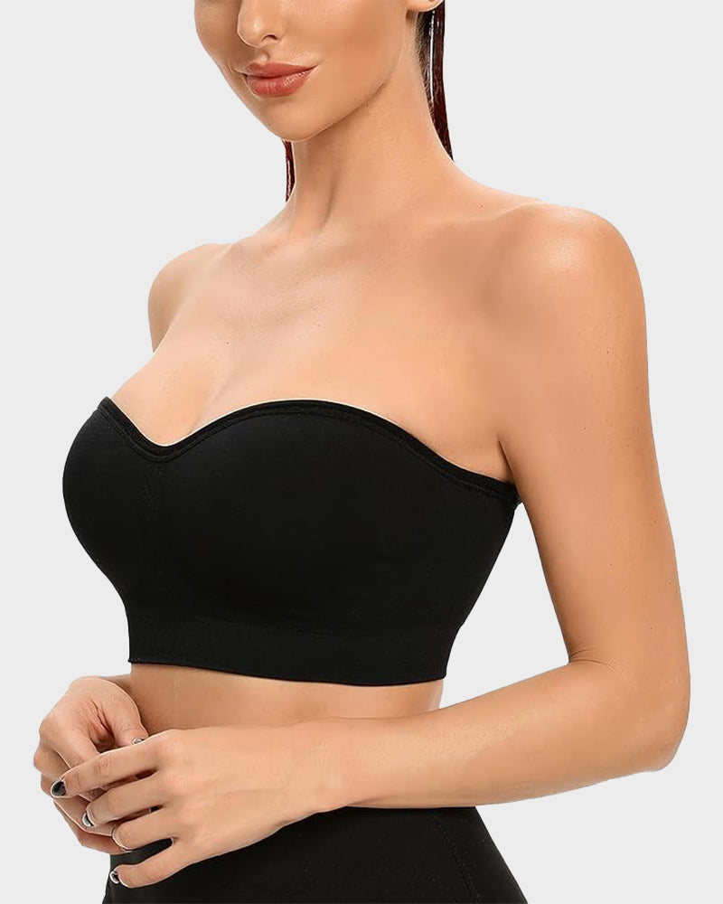 Chiccorsets® Non-Slip Bandeau Seamless Wireless Strapless Bra