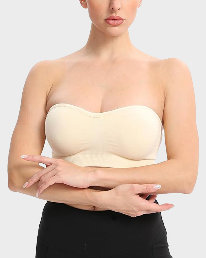 Chiccorsets® Non-Slip Bandeau Seamless Wireless Strapless Bra