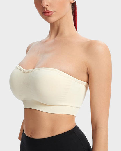 Chiccorsets® Non-Slip Bandeau Seamless Wireless Strapless Bra