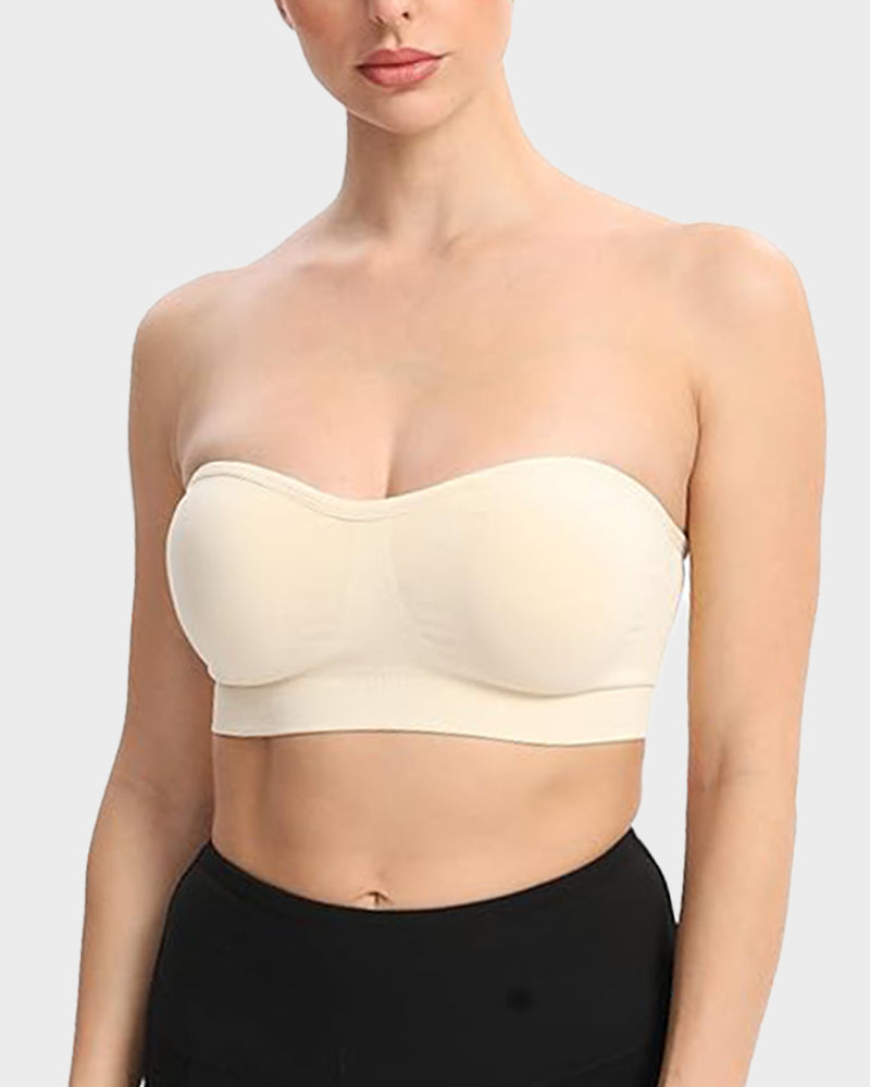 Chiccorsets® Non-Slip Bandeau Seamless Wireless Strapless Bra