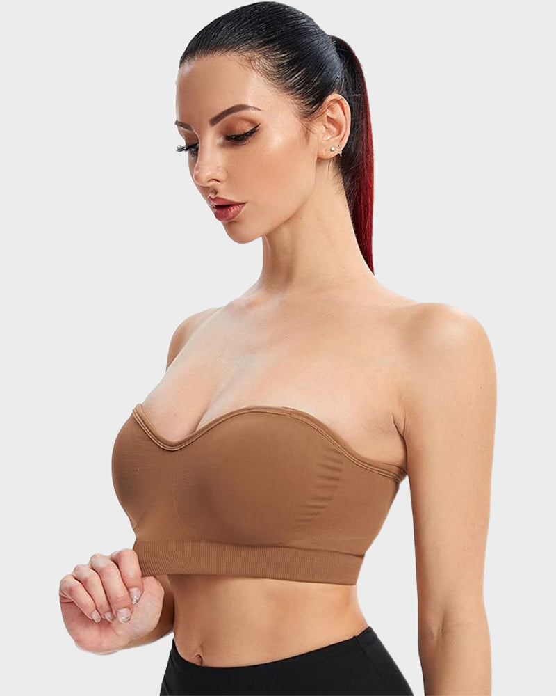 Chiccorsets® Non-Slip Bandeau Seamless Wireless Strapless Bra