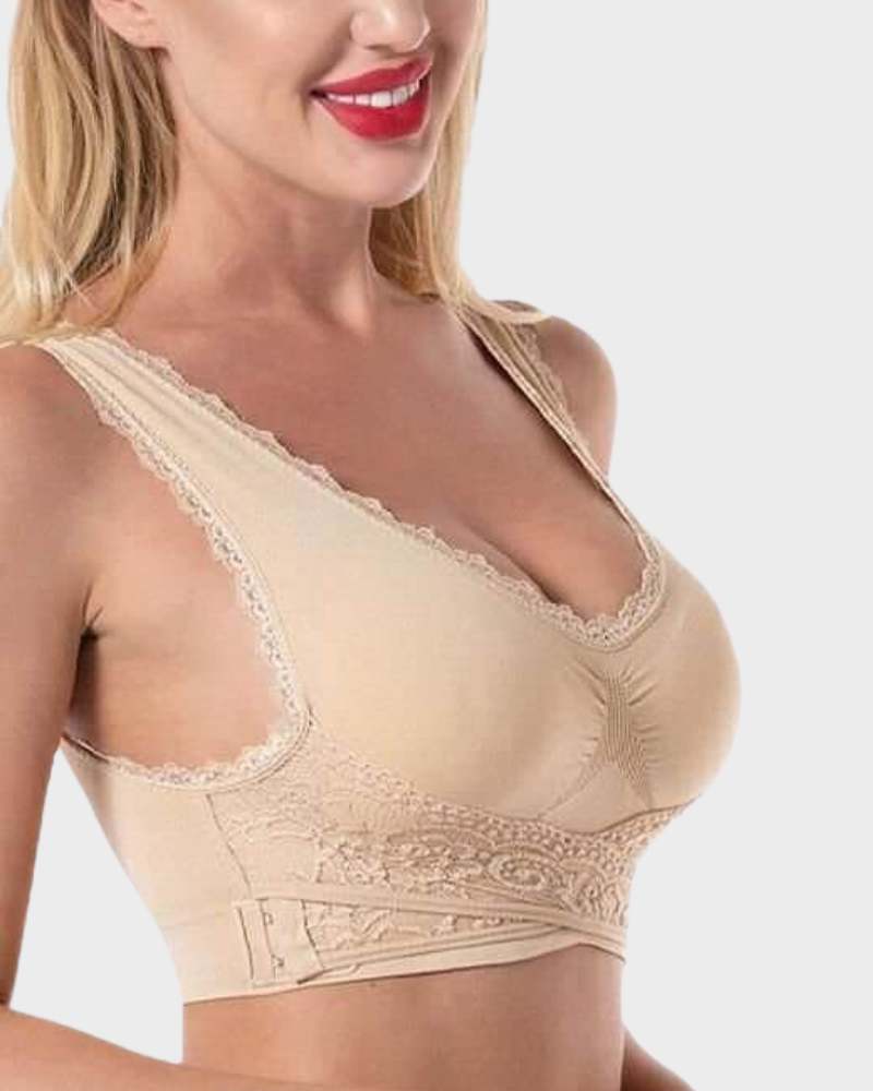 Chiccorsets® Breathable Comfort Push Up Lace Bra