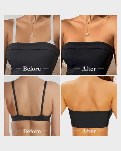 Chiccorsets® Non-Slip Bandeau Seamless Wireless Strapless Bra