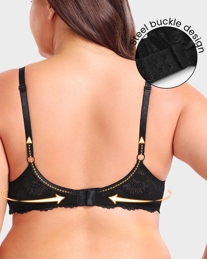 Chiccorsets®Non-Padded Lace Strappy Push-Up Bra