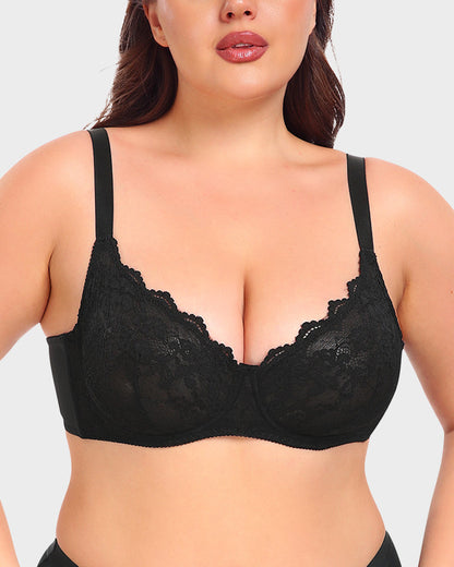 Chiccorsets®Lace Plunge Push-Up Bra