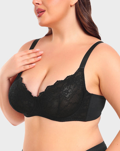 Chiccorsets®Lace Plunge Push-Up Bra