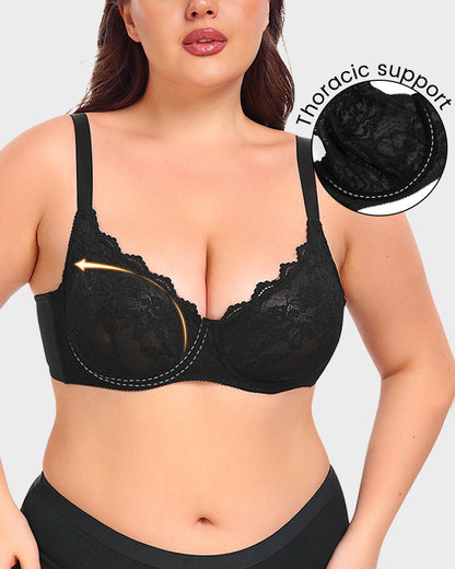 Chiccorsets®Lace Plunge Push-Up Bra