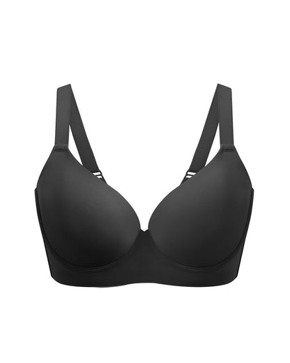 Chiccorsets®Back Smoothing Push-Up Plunge Bra - Black