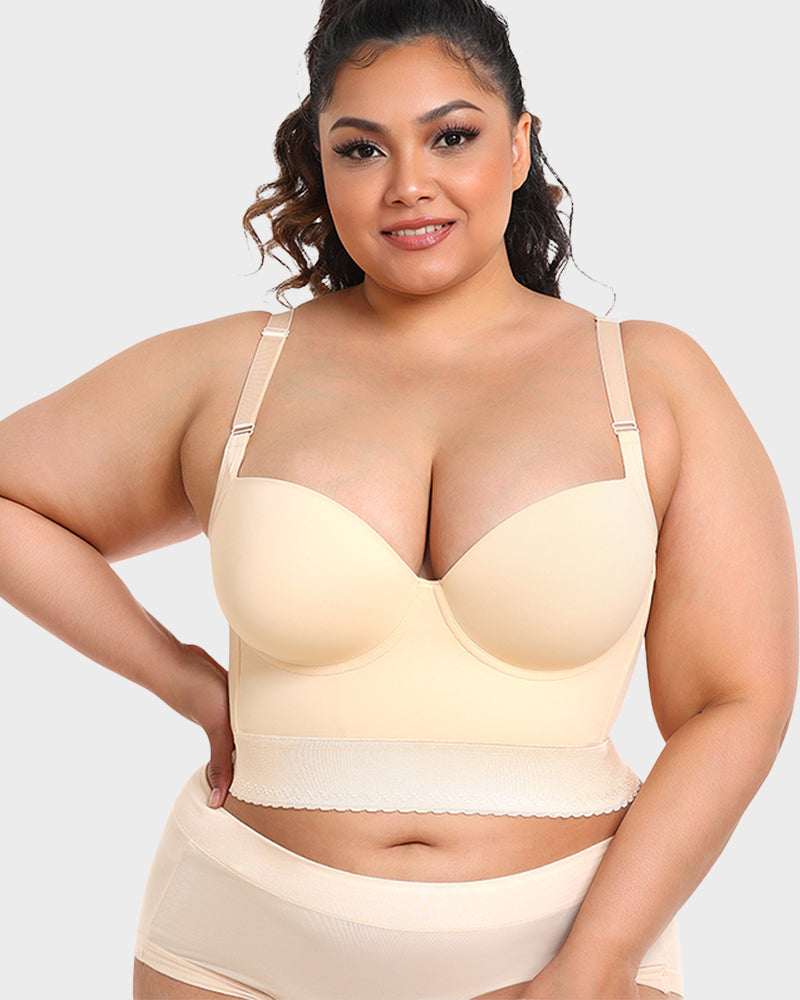 Chiccorsets®Built-In Shapewear Longline Push-Up Bra