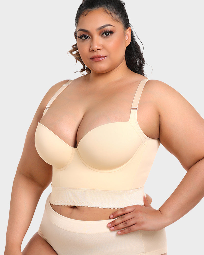 Chiccorsets®Built-In Shapewear Longline Push-Up Bra