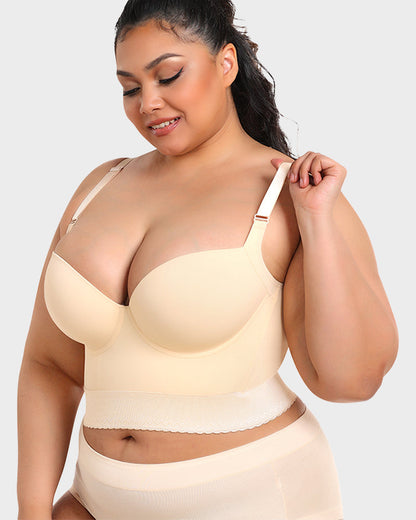 Chiccorsets®Built-In Shapewear Longline Push-Up Bra