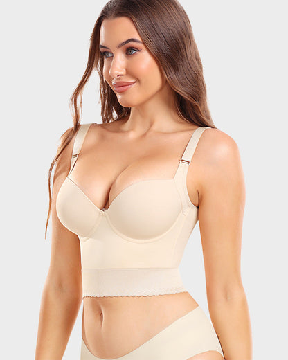 Chiccorsets®Built-In Shapewear Longline Push-Up Bra