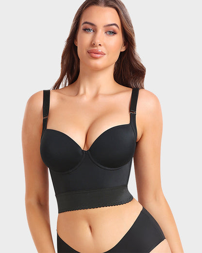 Chiccorsets®Built-In Shapewear Longline Push-Up Bra