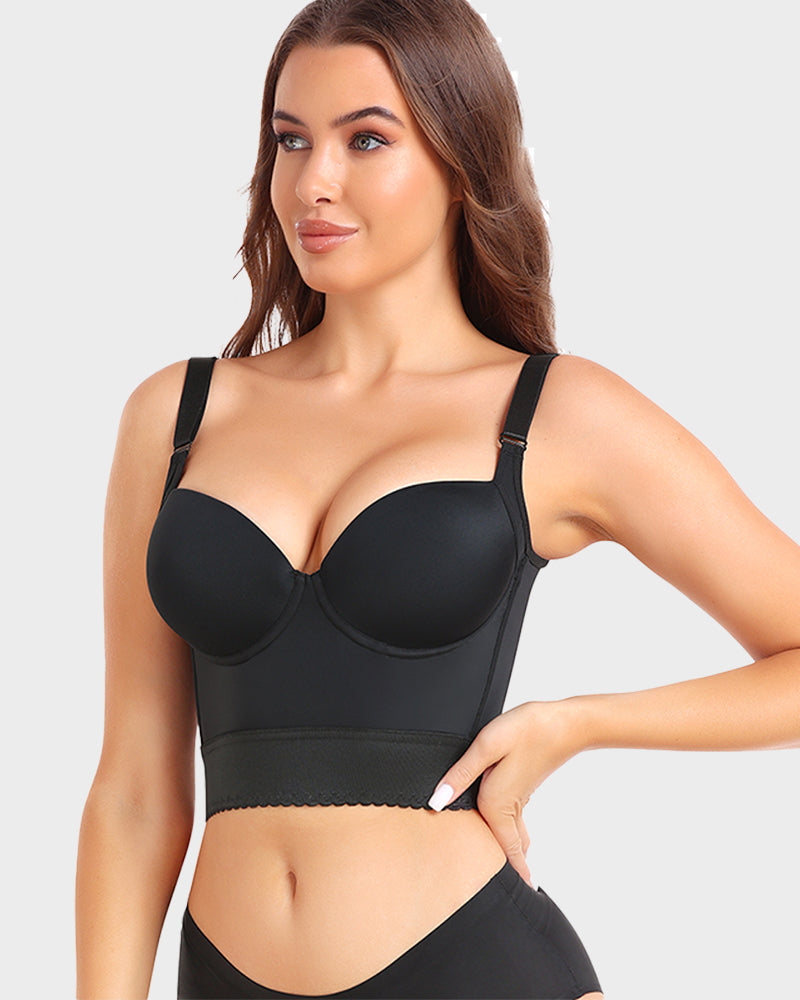 Chiccorsets®Built-In Shapewear Longline Push-Up Bra