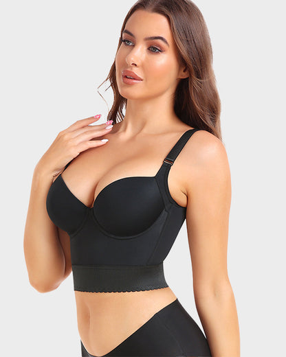 Chiccorsets®Built-In Shapewear Longline Push-Up Bra