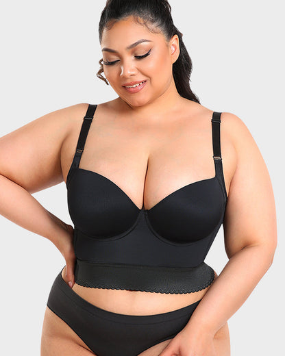 Chiccorsets®Built-In Shapewear Longline Push-Up Bra