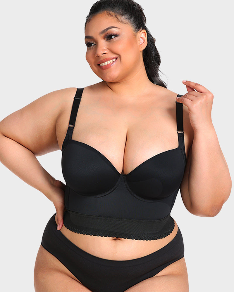 Chiccorsets®Built-In Shapewear Longline Push-Up Bra