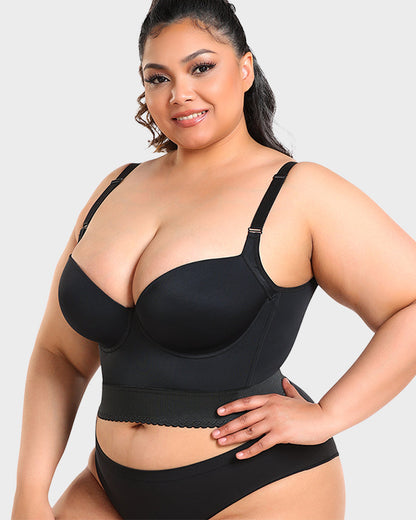 Chiccorsets®Built-In Shapewear Longline Push-Up Bra