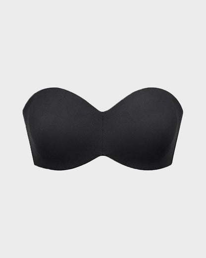 Chiccorsets® Full Support Non-Slip Convertible Bandeau Bra-Black