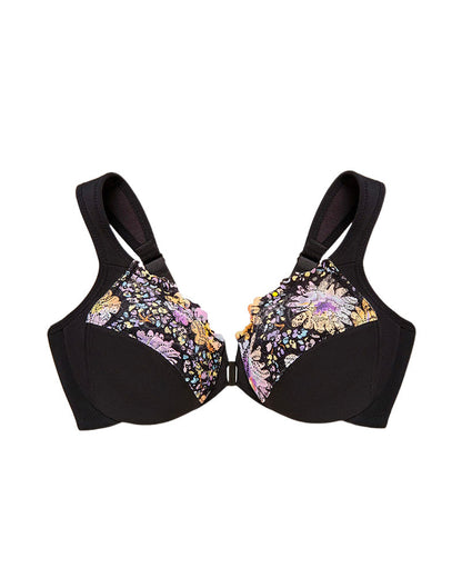 Chiccorsets® Front-Closure Underwire Print Bra