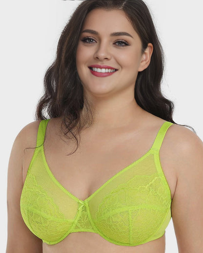 Chiccorsets®Full Coverage Lace Minimizer Bra - Petal