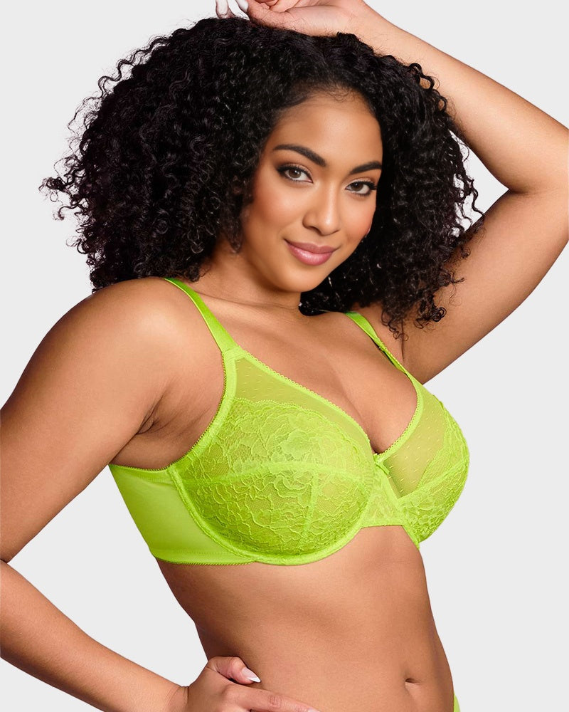 Chiccorsets®Full Coverage Lace Minimizer Bra - Petal