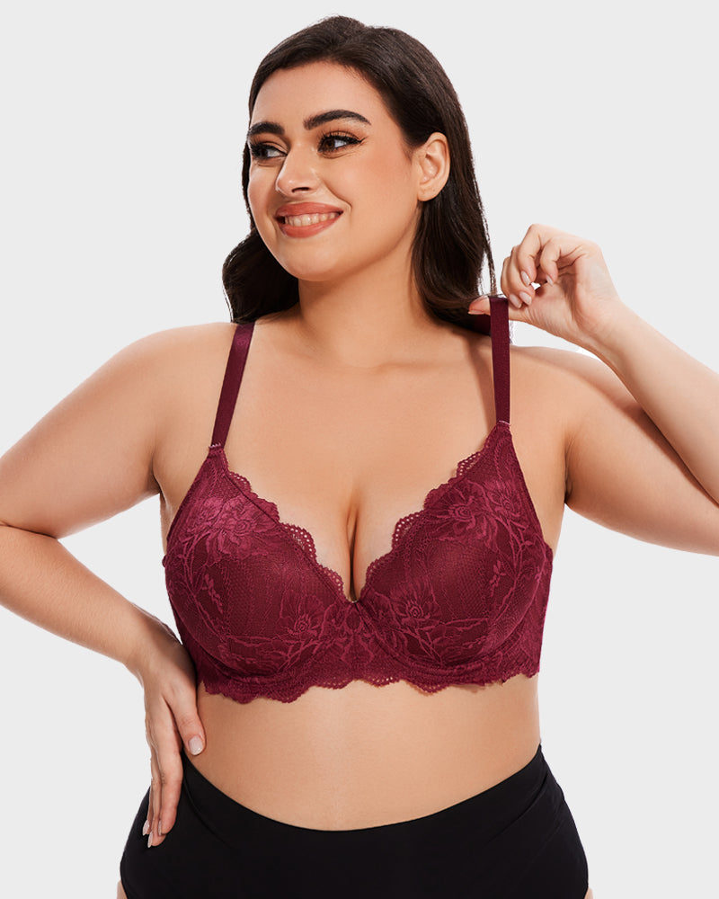 Lace Full Coverage Push Up Bra