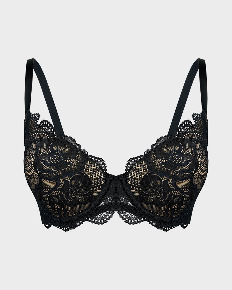 Lace Full Coverage Push Up Bra