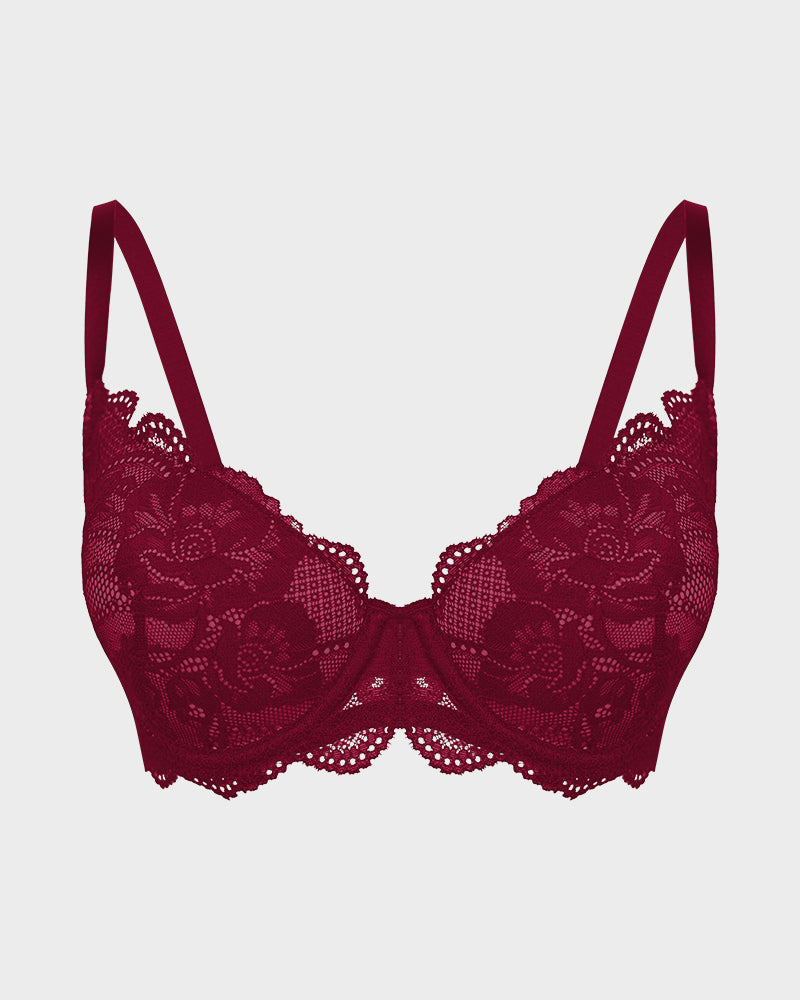 Lace Full Coverage Push Up Bra